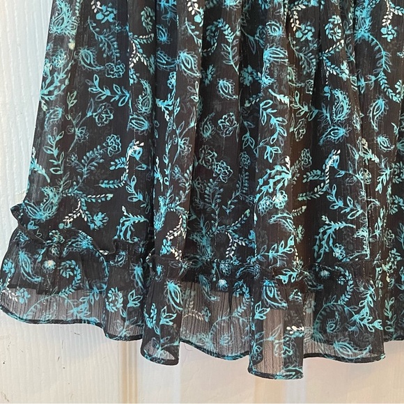 Misa Los Angeles Black and Blue Floral skirt size S - Picture 5 of 6